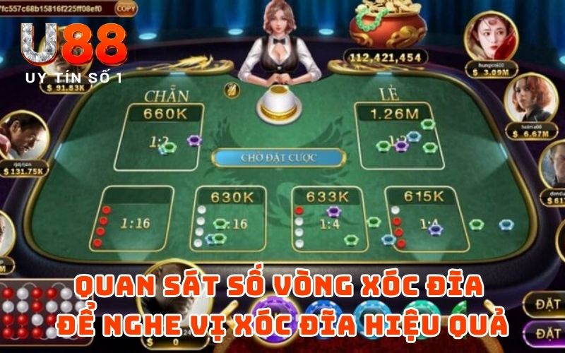 Quan sát số vòng xóc đĩa để nghe vị xóc đĩa hiệu quả